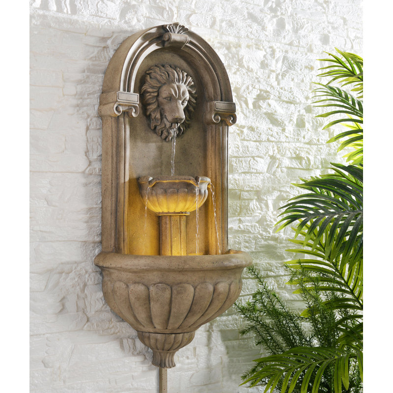 World Menagerie Resin Wall Fountain with Light & Reviews Wayfair